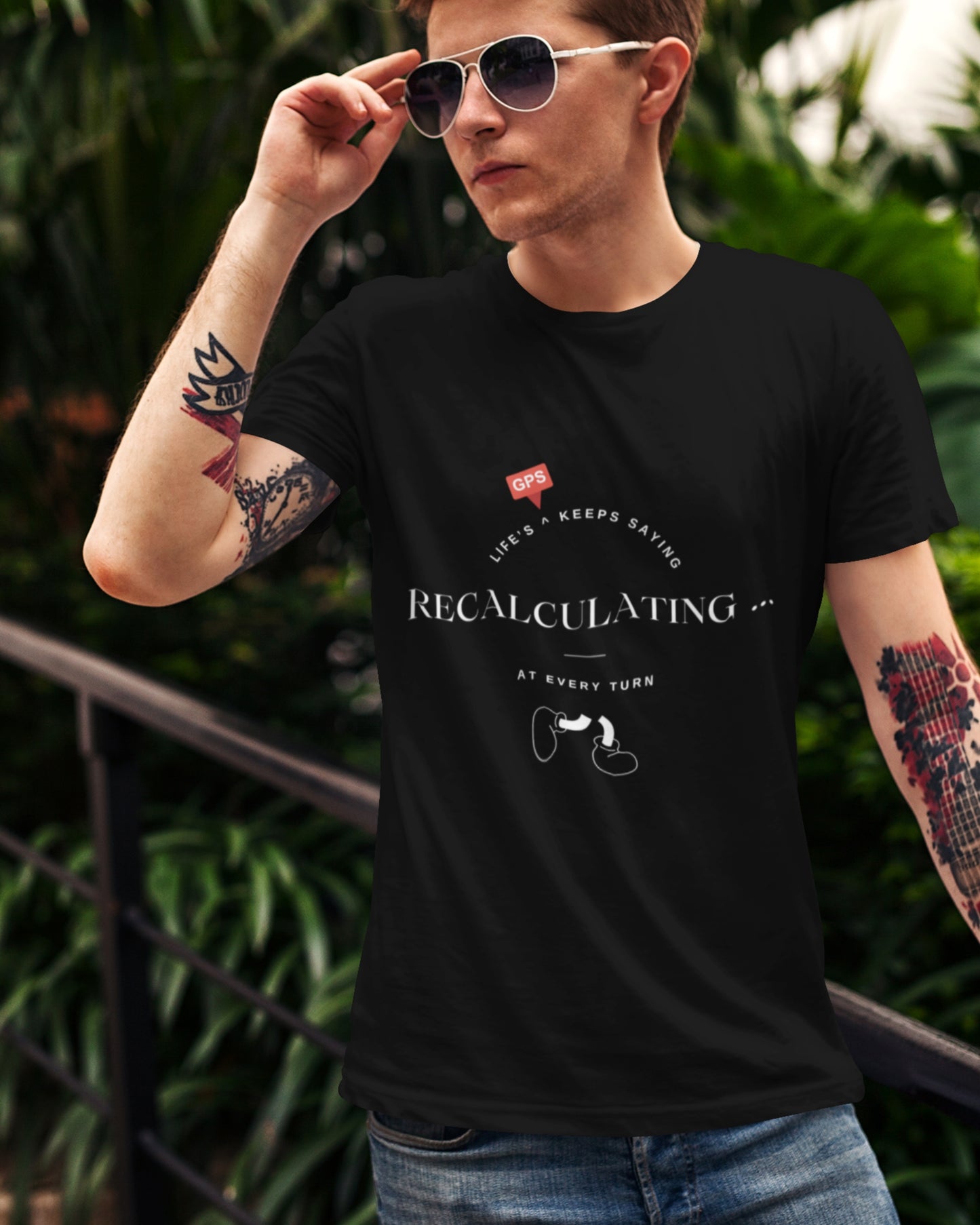 Men’s Premium Pima Cotton T-Shirt | Regular Fit | Round Neck | Short Sleeve | Ultra-Soft & Durable | RECALCULATING
