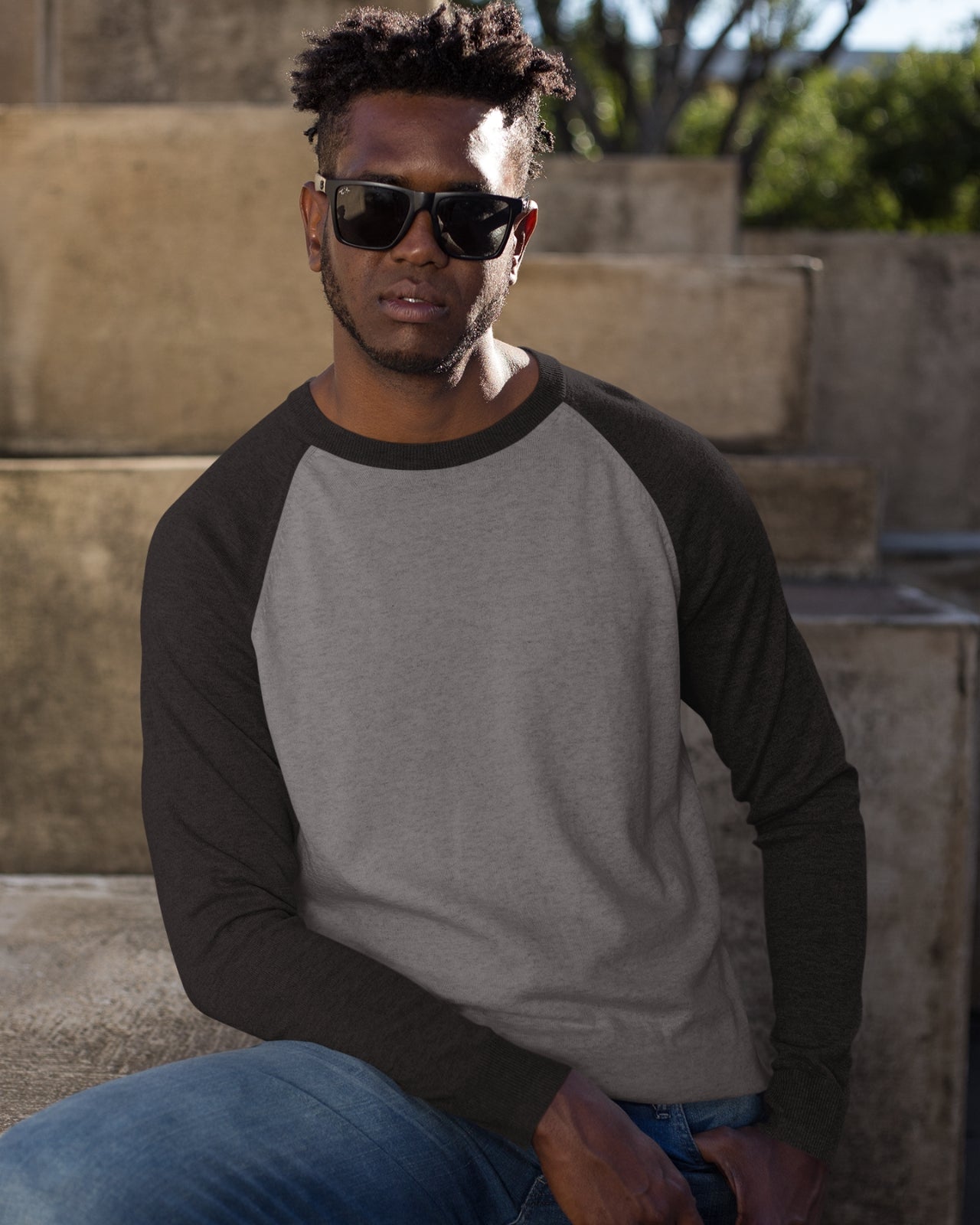 Men’s Raglan TShirt | Regular Fit | Full Sleeve | PLAIN