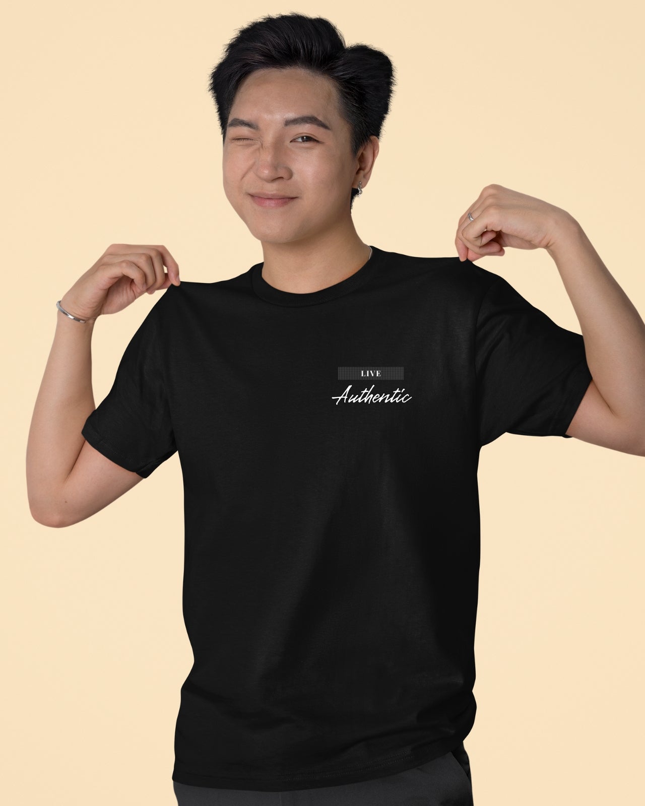 Unisex Premium Pima Cotton T-Shirt | Regular Fit | Round Neck | Short Sleeve | Ultra-Soft & Durable | LIVE AUTHENTIC