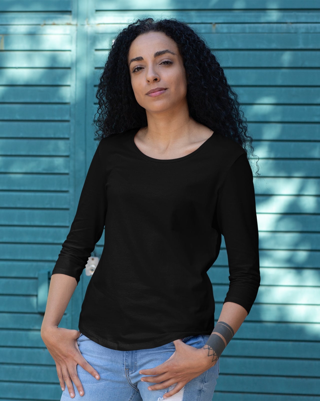 Women’s T-Shirt | Regular Fit | Round Neck | Long Sleeve | PLAIN