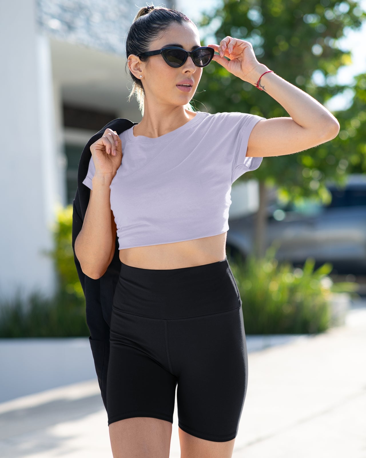 Women’s Cotton Crop Top | Regular Fit | Round Neck | Short Sleeve | PLAIN