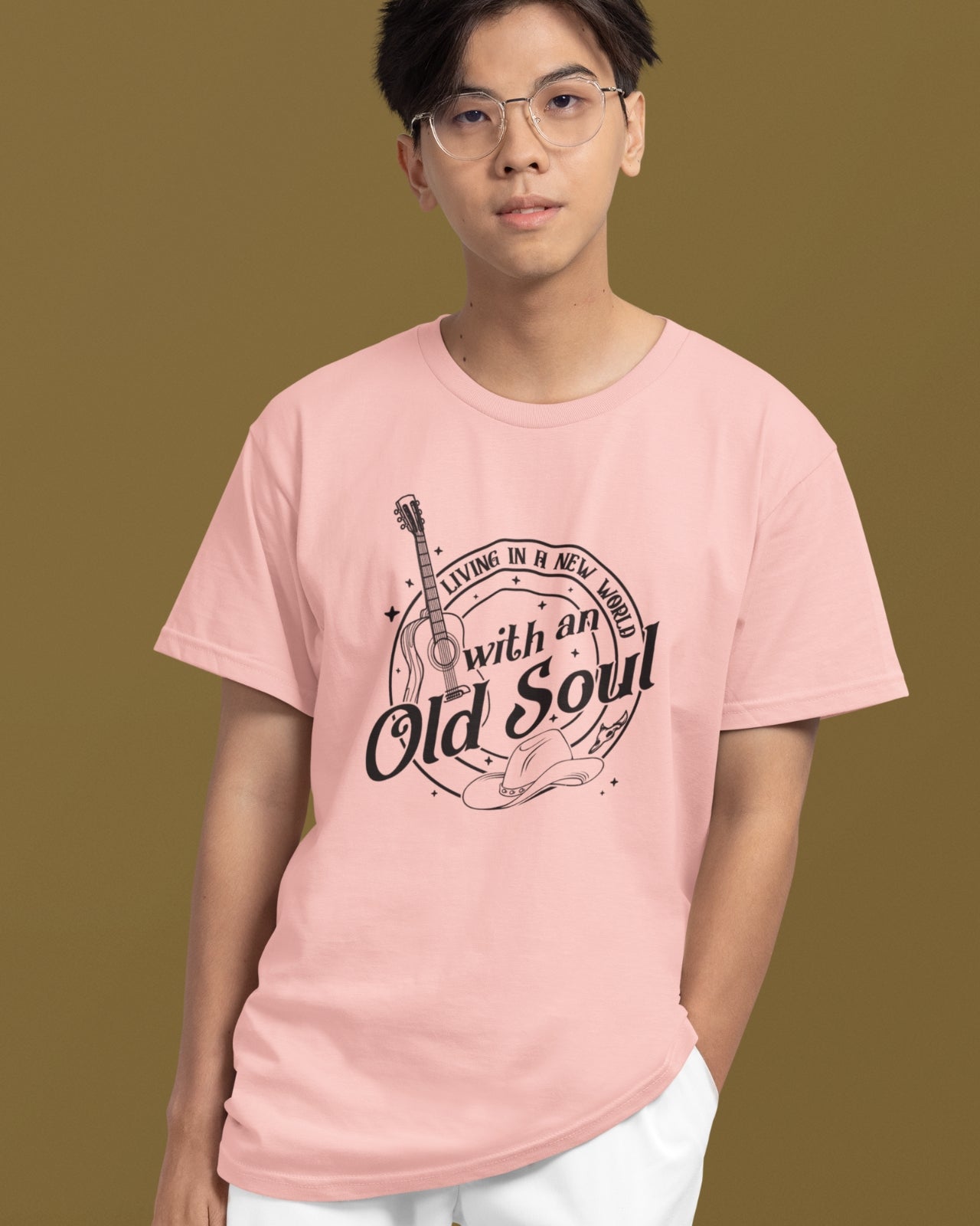 Men's Cotton T-Shirt | Regular Fit | Round Neck | Short Sleeve | OLD SOUL