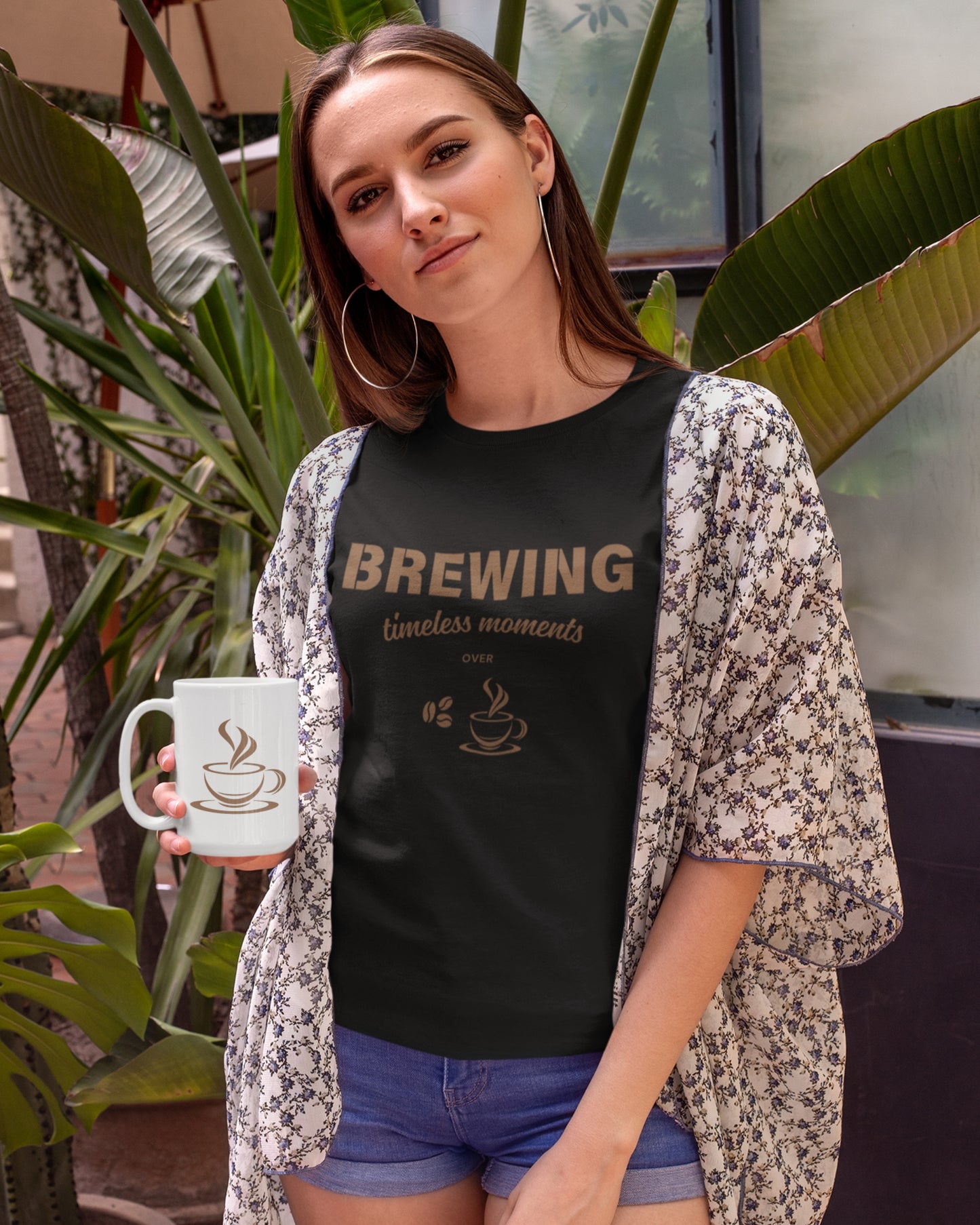 Unisex Premium Pima Cotton T-Shirt | Regular Fit | Round Neck | Short Sleeve | Ultra-Soft & Durable | COFFEE