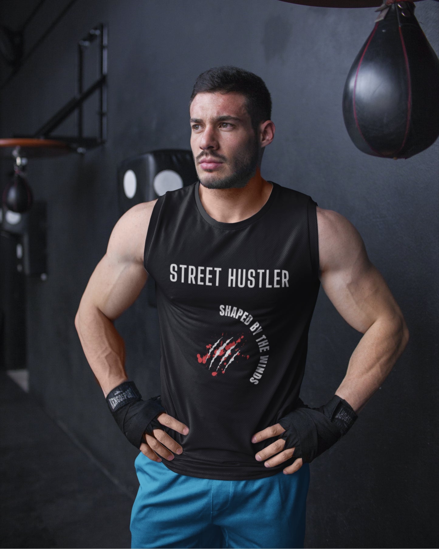 Men’s Cotton Gym Vest | Regular Fit | Round Neck | Sleeveless | STREET HUSTLER