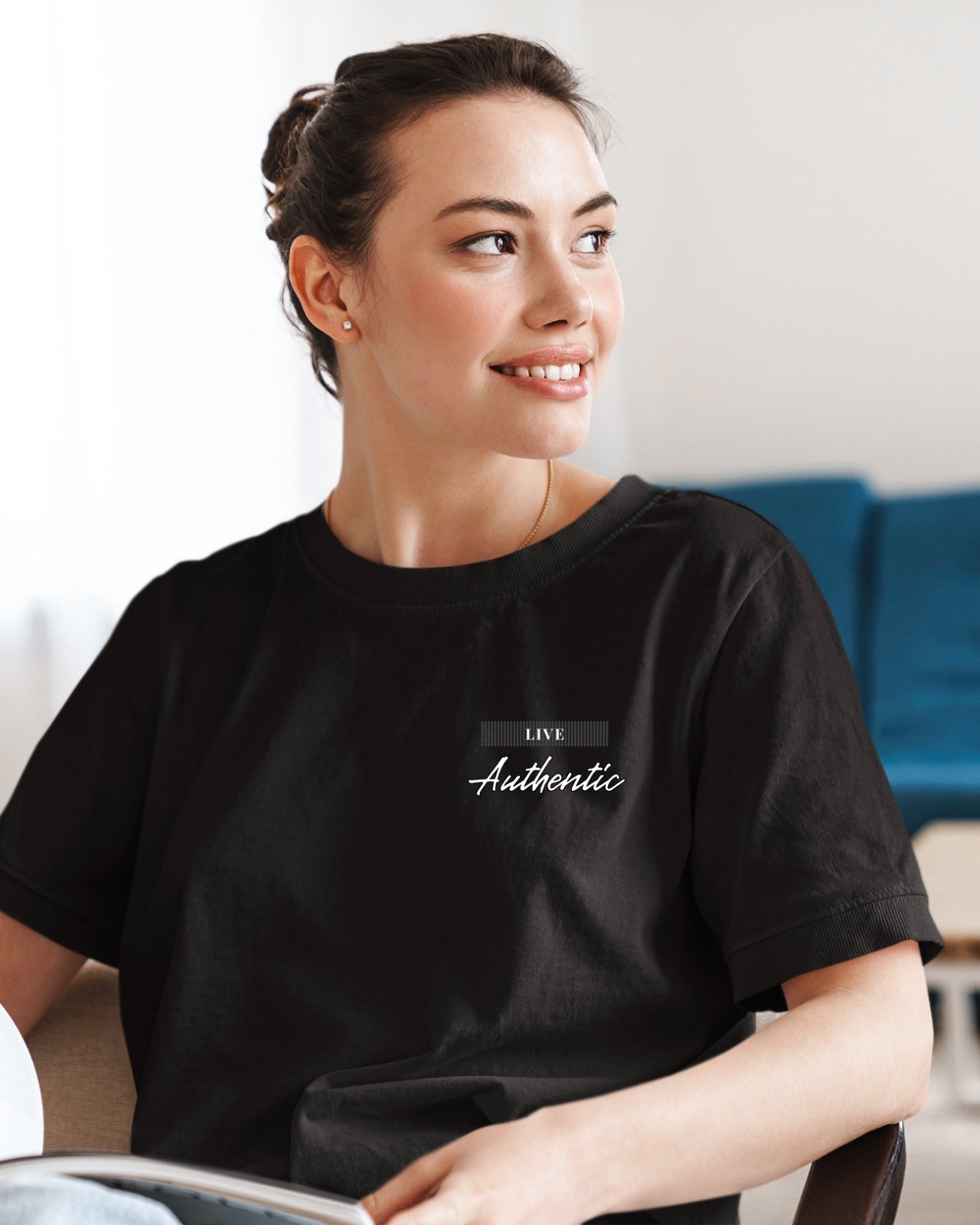 Unisex Premium Pima Cotton T-Shirt | Regular Fit | Round Neck | Short Sleeve | Ultra-Soft & Durable | LIVE AUTHENTIC