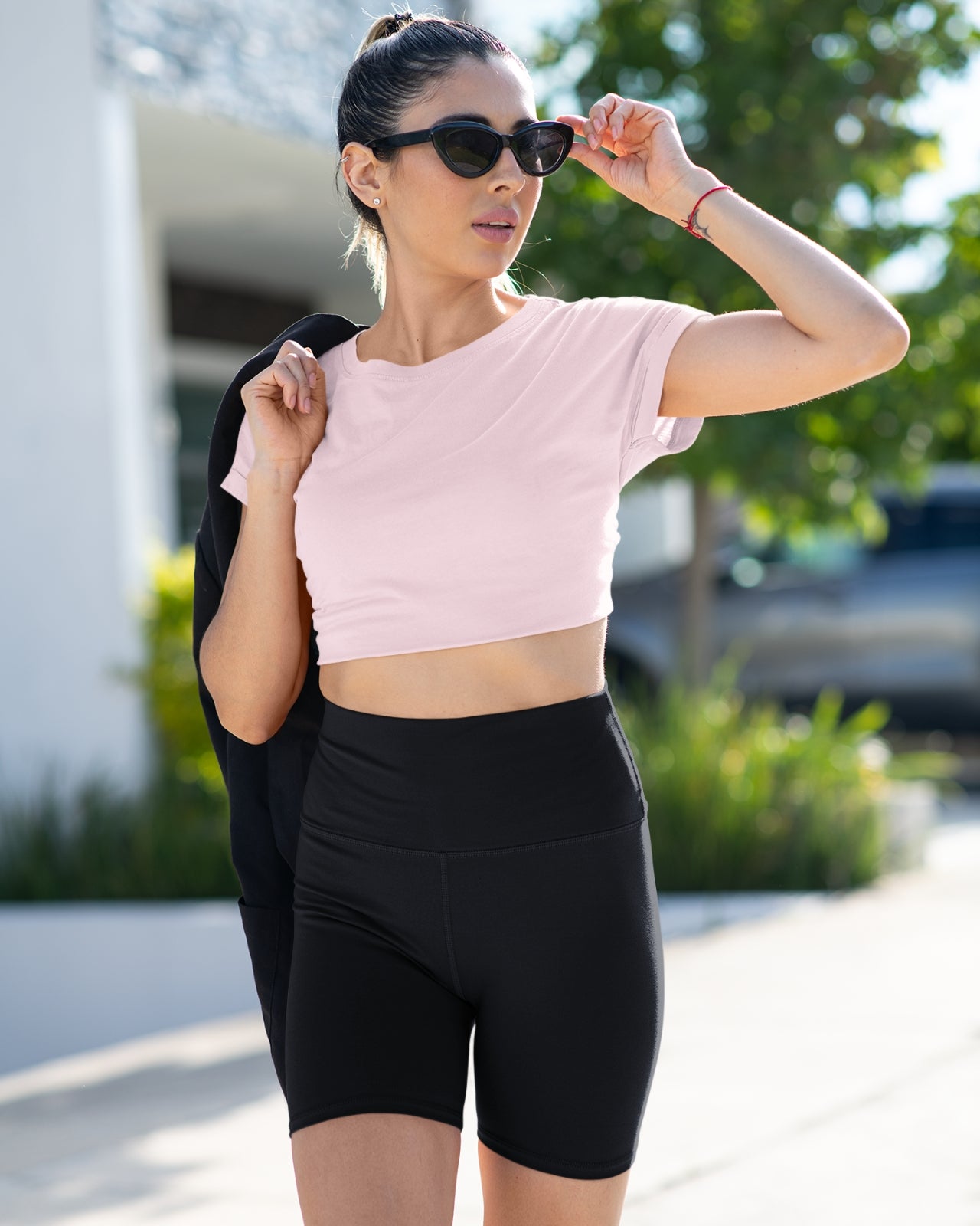 Women’s Cotton Crop Top | Regular Fit | Round Neck | Short Sleeve | PLAIN