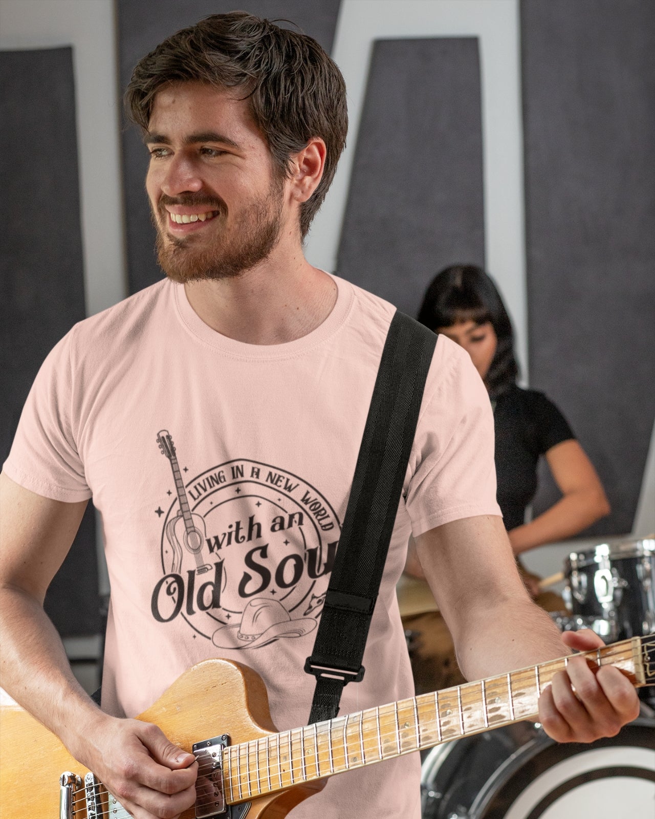 Men's Cotton T-Shirt | Regular Fit | Round Neck | Short Sleeve | OLD SOUL