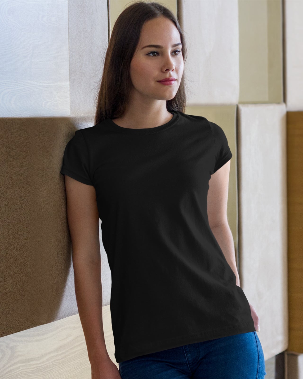 Women's Cotton T-Shirt | Regular Fit | Round Neck | Short Sleeve | PLAIN