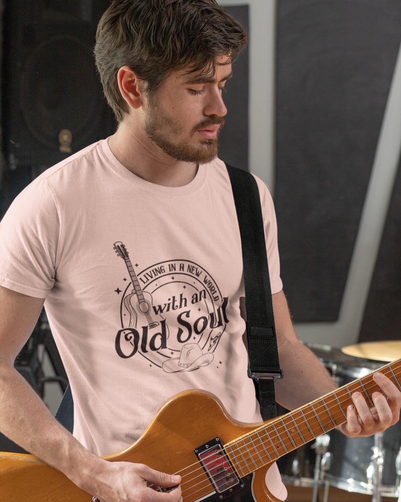 Men's Cotton T-Shirt | Regular Fit | Round Neck | Short Sleeve | OLD SOUL