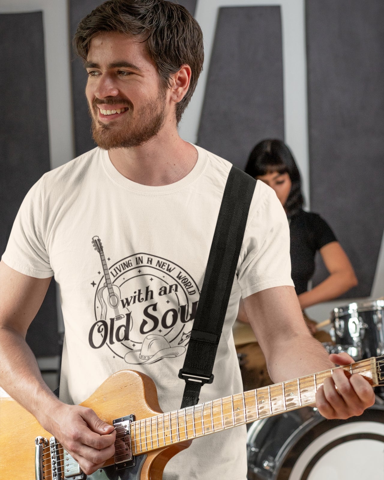 Men's Cotton T-Shirt | Regular Fit | Round Neck | Short Sleeve | OLD SOUL