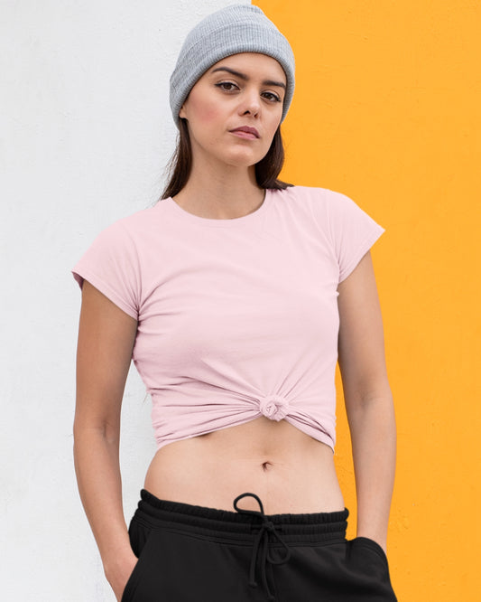 Women's Cotton T-Shirt | Regular Fit | Round Neck | Short Sleeve | PLAIN