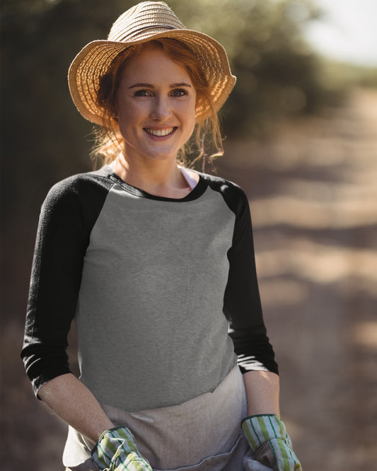 Women’s Raglan TShirt | Regular Fit | Half Sleeve | PLAIN