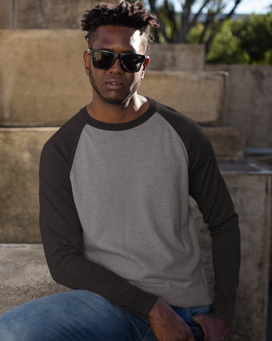 Men’s Raglan TShirt | Regular Fit | Full Sleeve | PLAIN