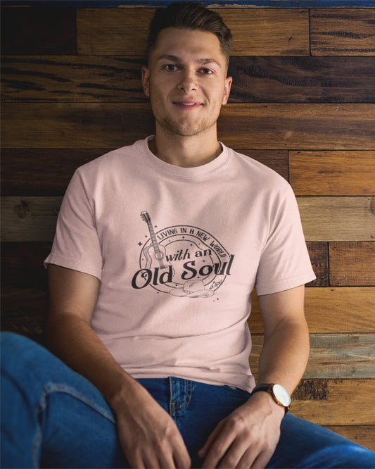 Men's Cotton T-Shirt | Regular Fit | Round Neck | Short Sleeve | OLD SOUL
