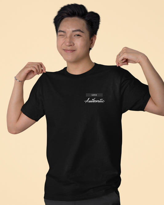 Unisex Premium Pima Cotton T-Shirt | Regular Fit | Round Neck | Short Sleeve | Ultra-Soft & Durable | LIVE AUTHENTIC