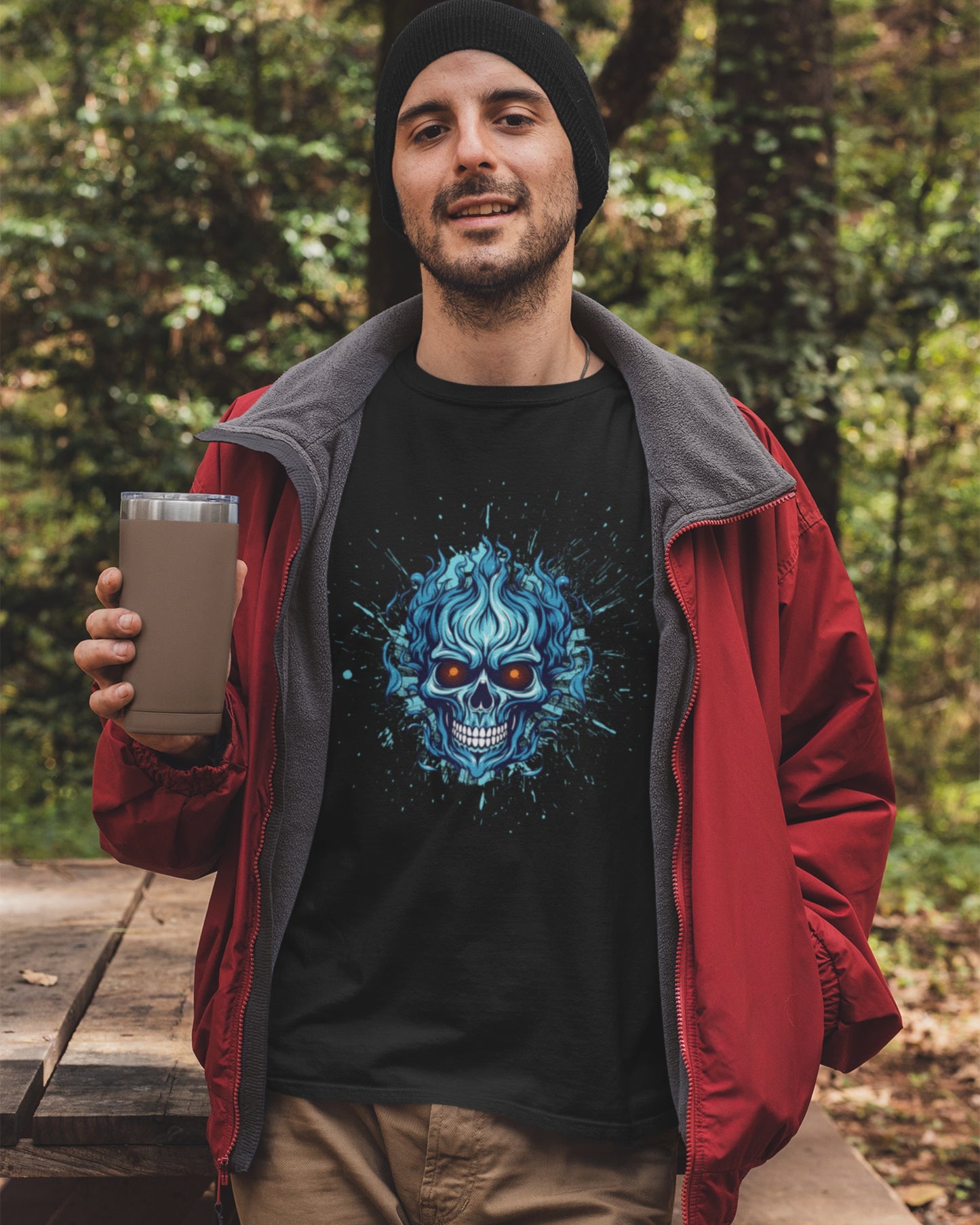 Men’s Premium Pima Cotton T-Shirt | Regular Fit | Round Neck | Short Sleeve | Ultra-Soft & Durable | SKULL